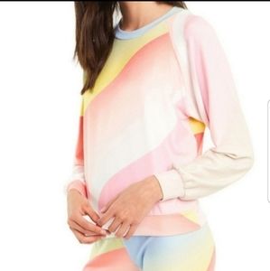 NWT Wildfox galactic sweater, rainbow, L